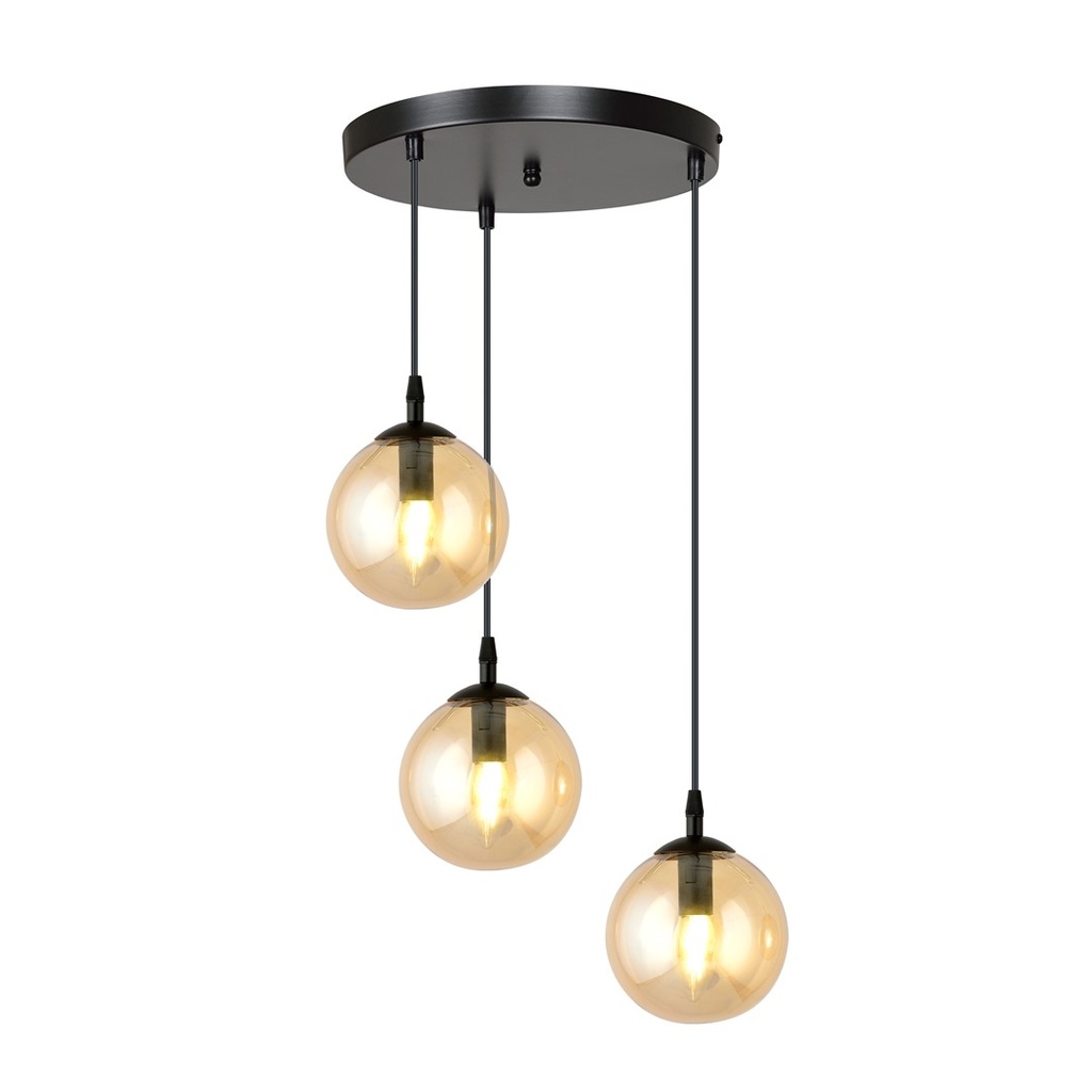 Lampe à suspension Cosmo 3 Noir Premium Miodowy