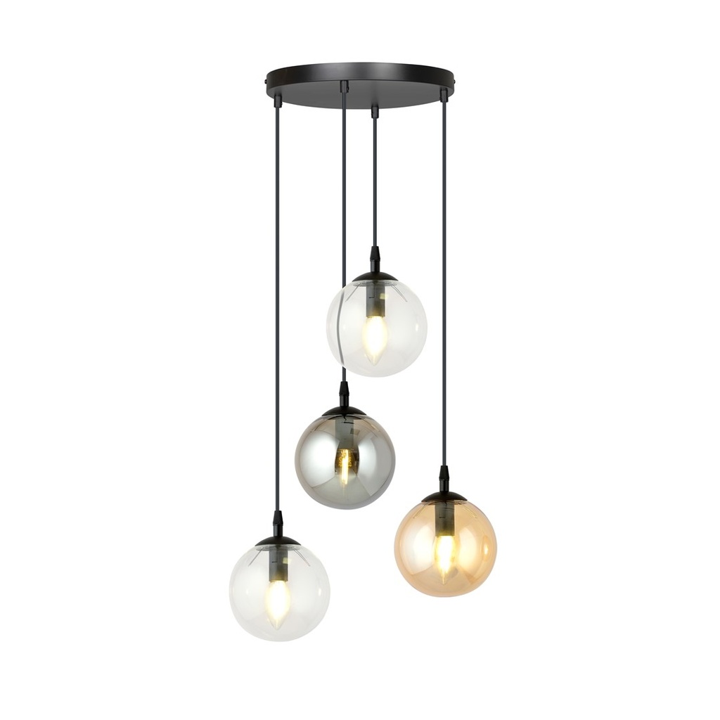 Cosmo 4 Black Premium Mix pendant lamp