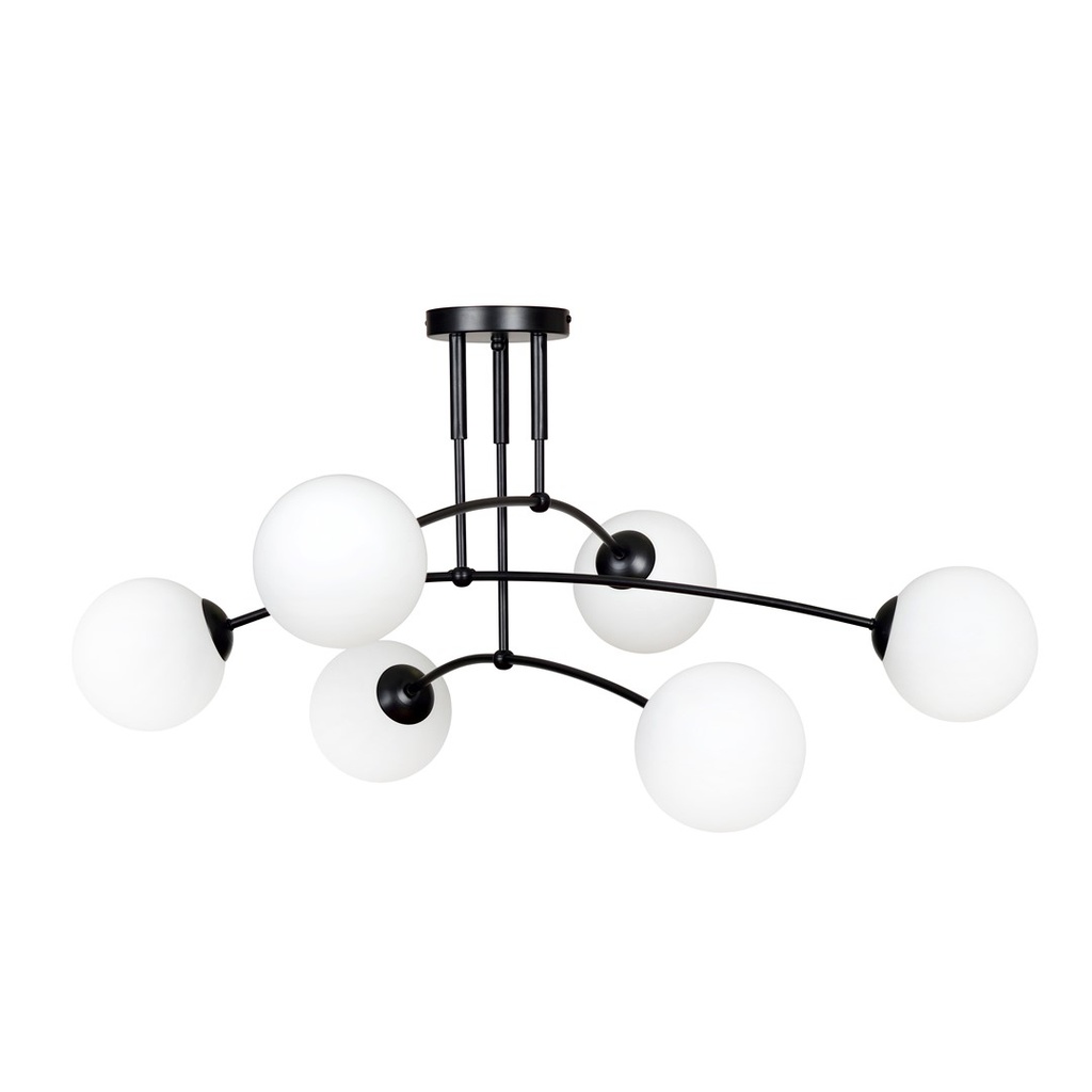 Lampada da soffitto Pregos 6 Black