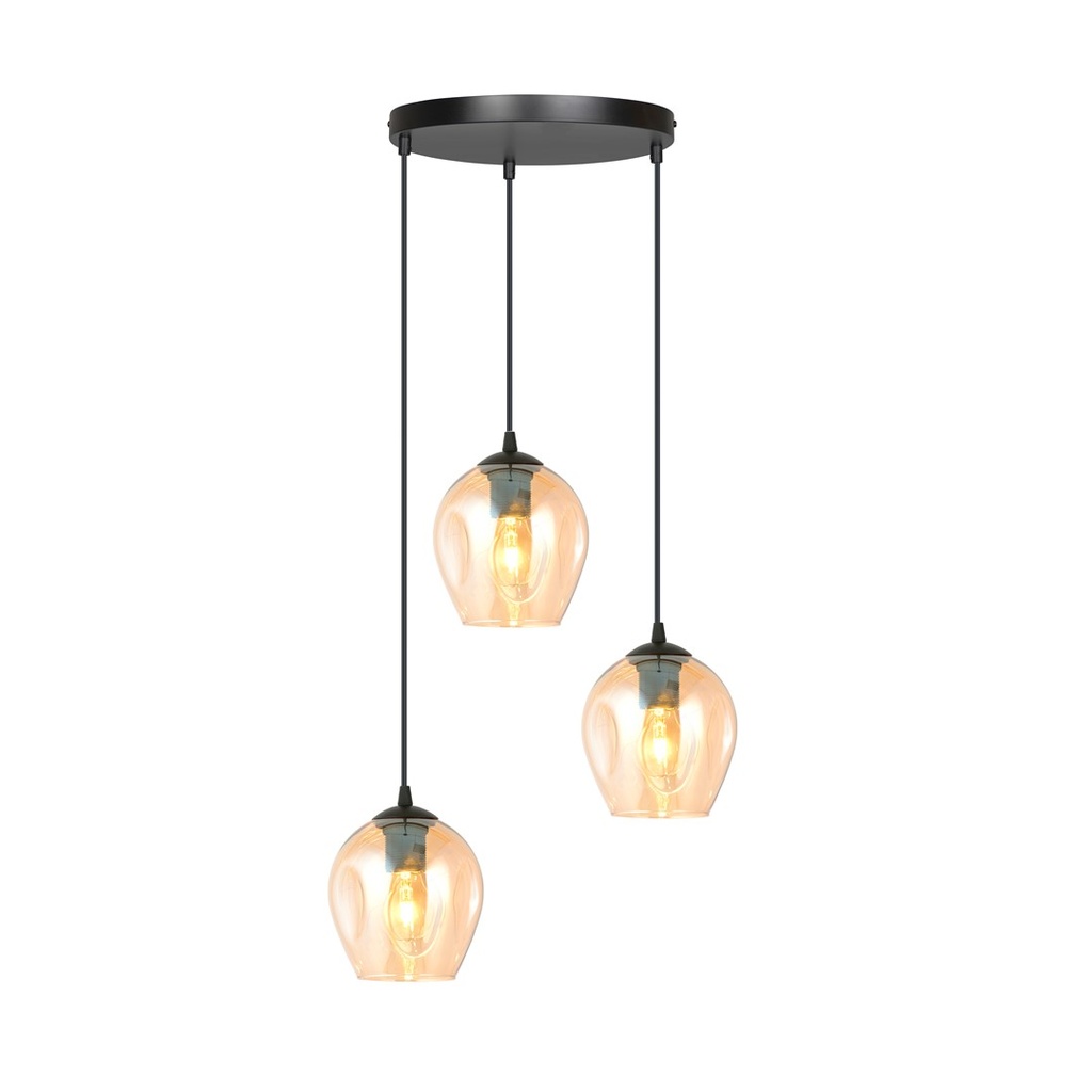 Lampada a sospensione Istar 3 Nero Premium Miodowy