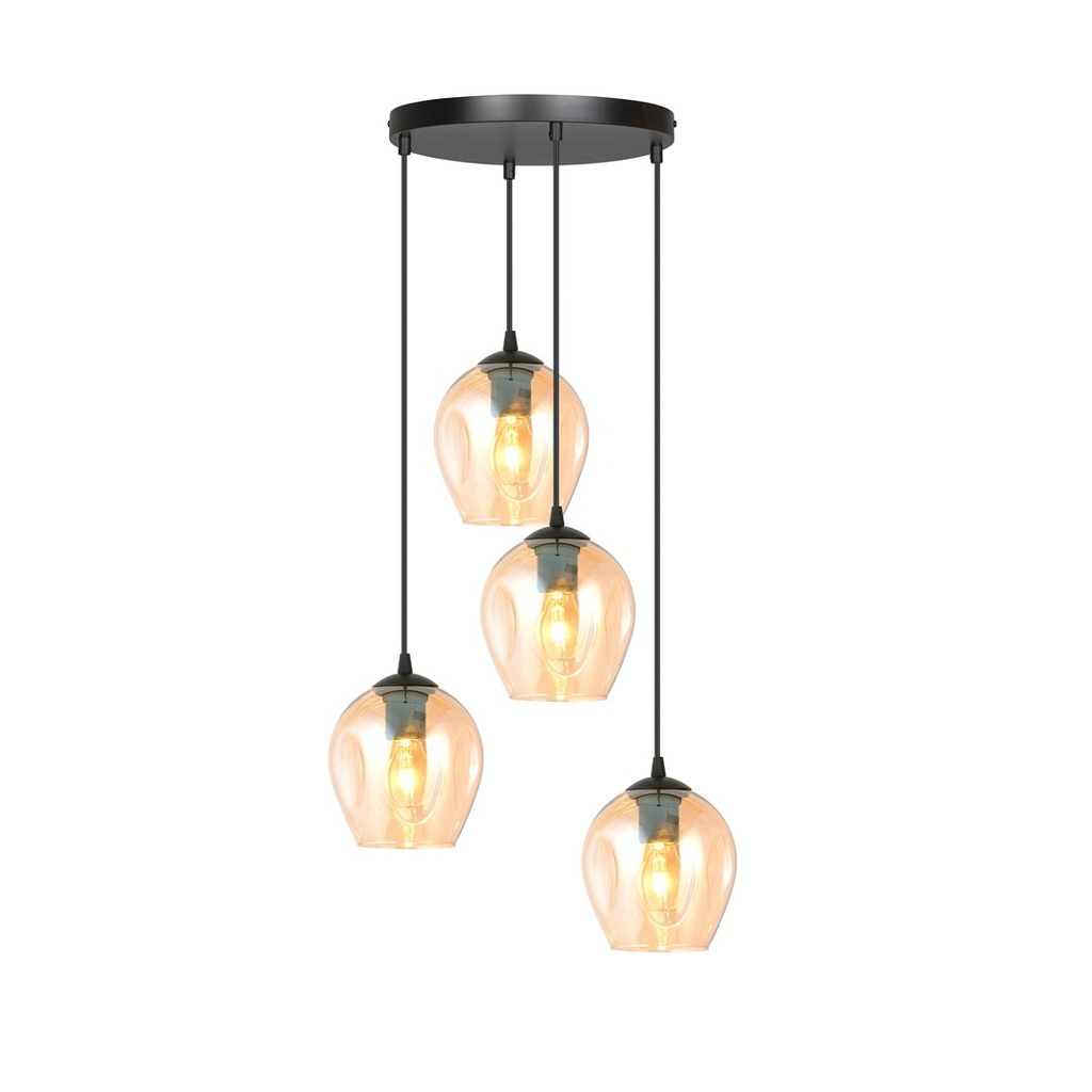 [681/4PREM] Lampada a sospensione Istar 4 Bl Premium Miodowy