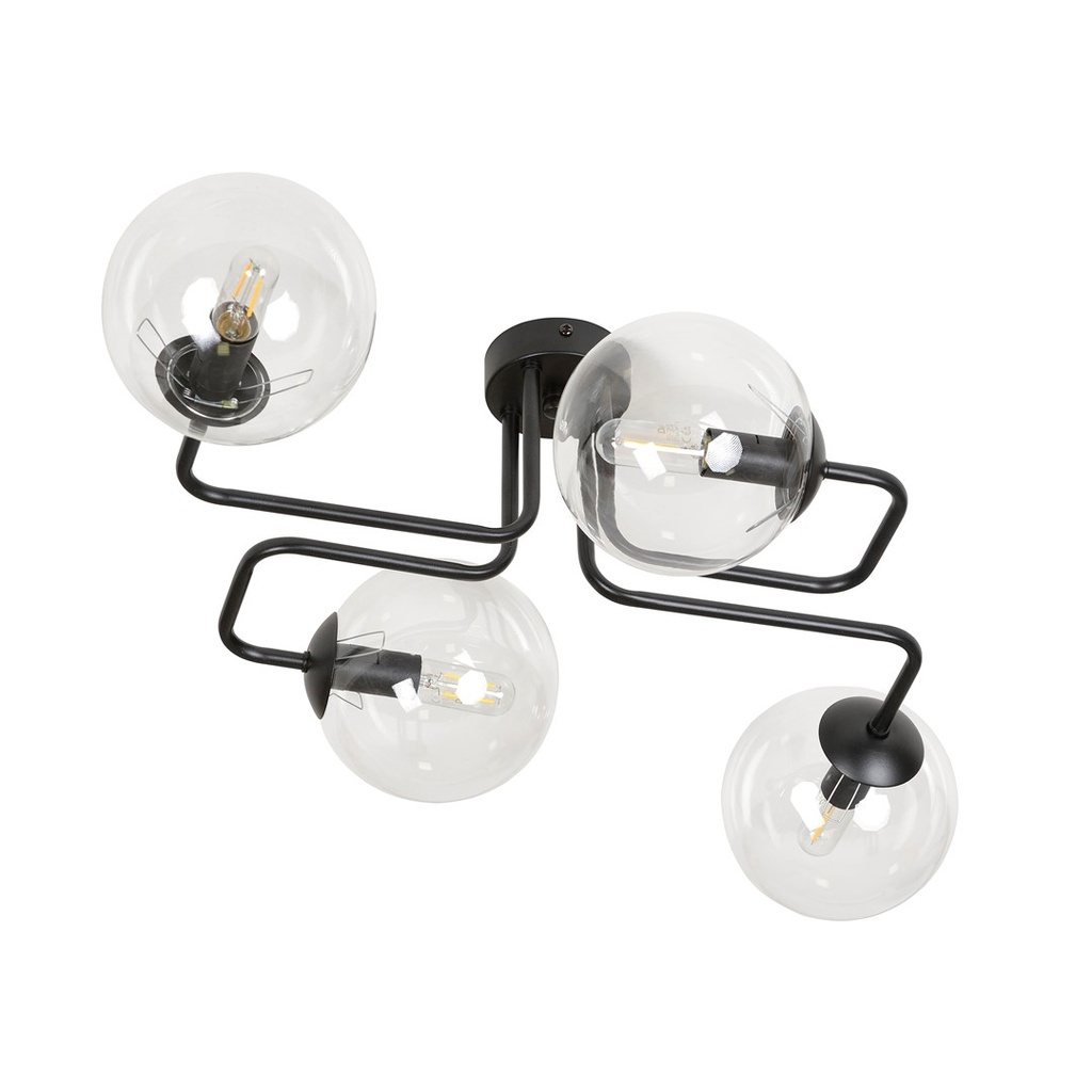 [831/4] Lampada da soffitto Brendi 4 Bl Transparent