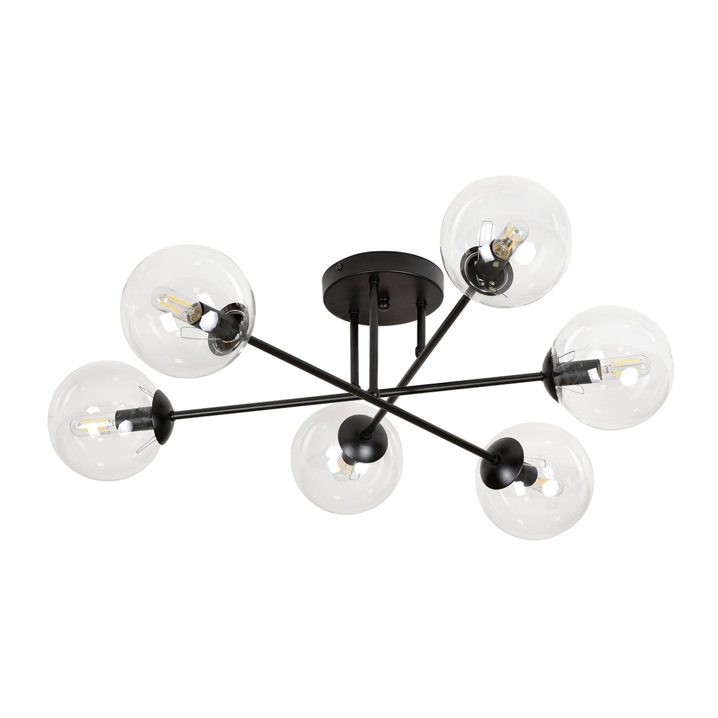 [831/6B] Lampada da soffitto Brendi 6B Bl Transparent