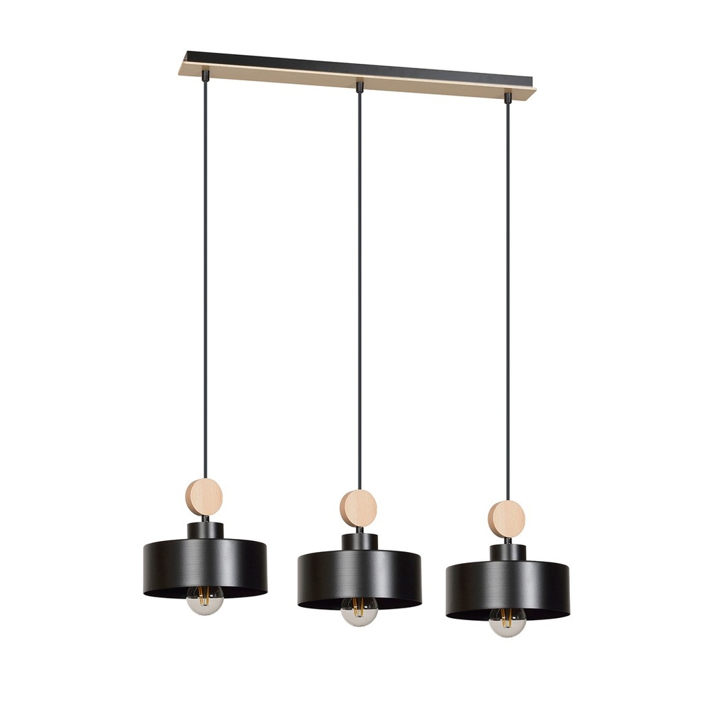 [582/3] Lampada a sospensione Tuniso 3 Black
