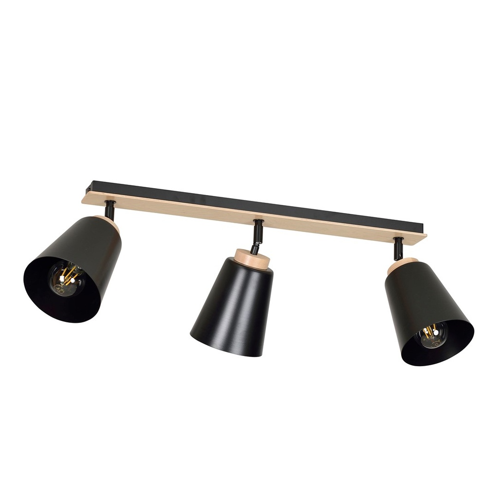 [725/3] Lampada da soffitto Atlas 3 Black