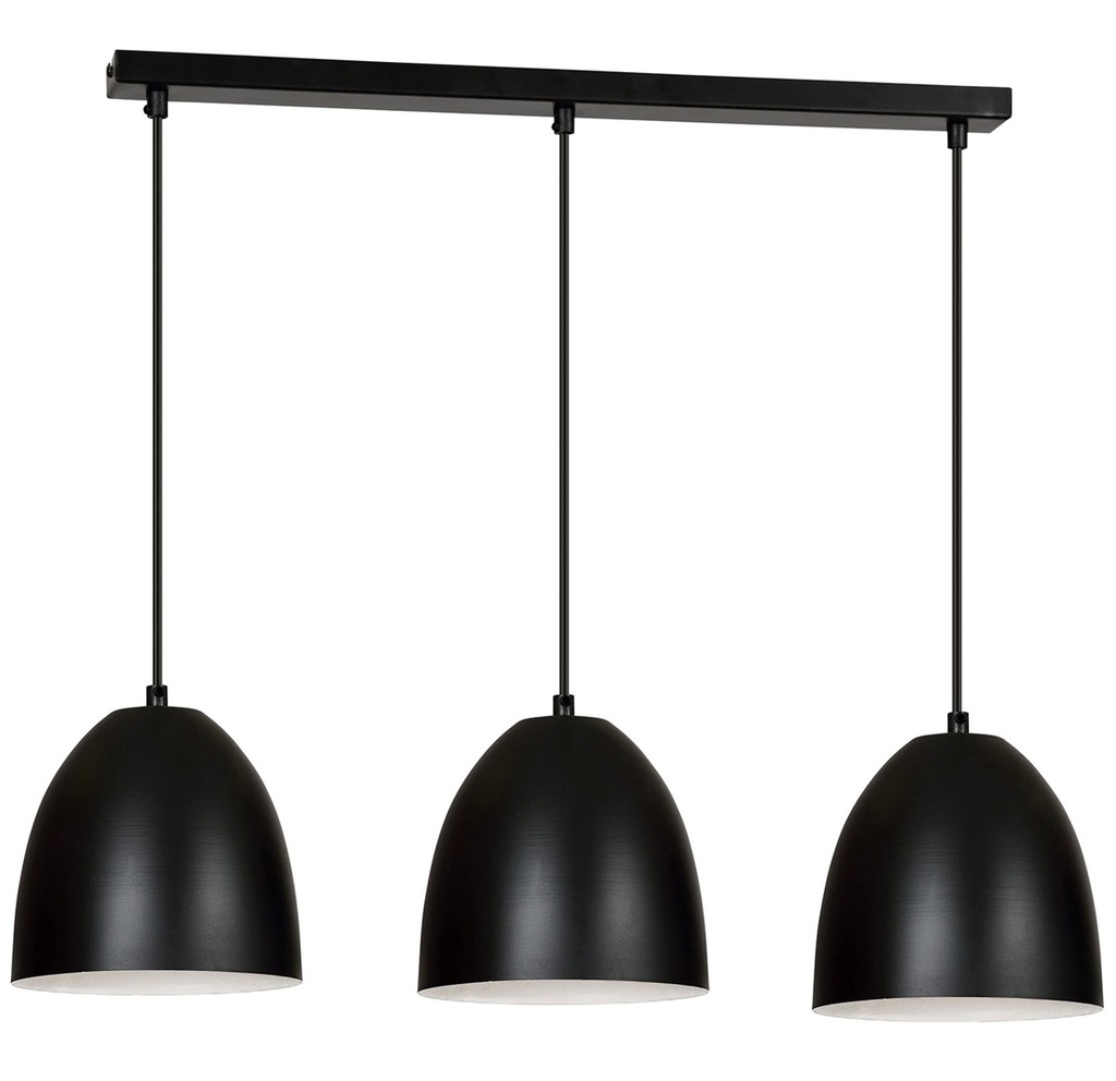 [391/3] Lenox 3 Black / White pendant lamp
