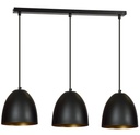 Lenox 3 Schwarz / Gold Pendelleuchte