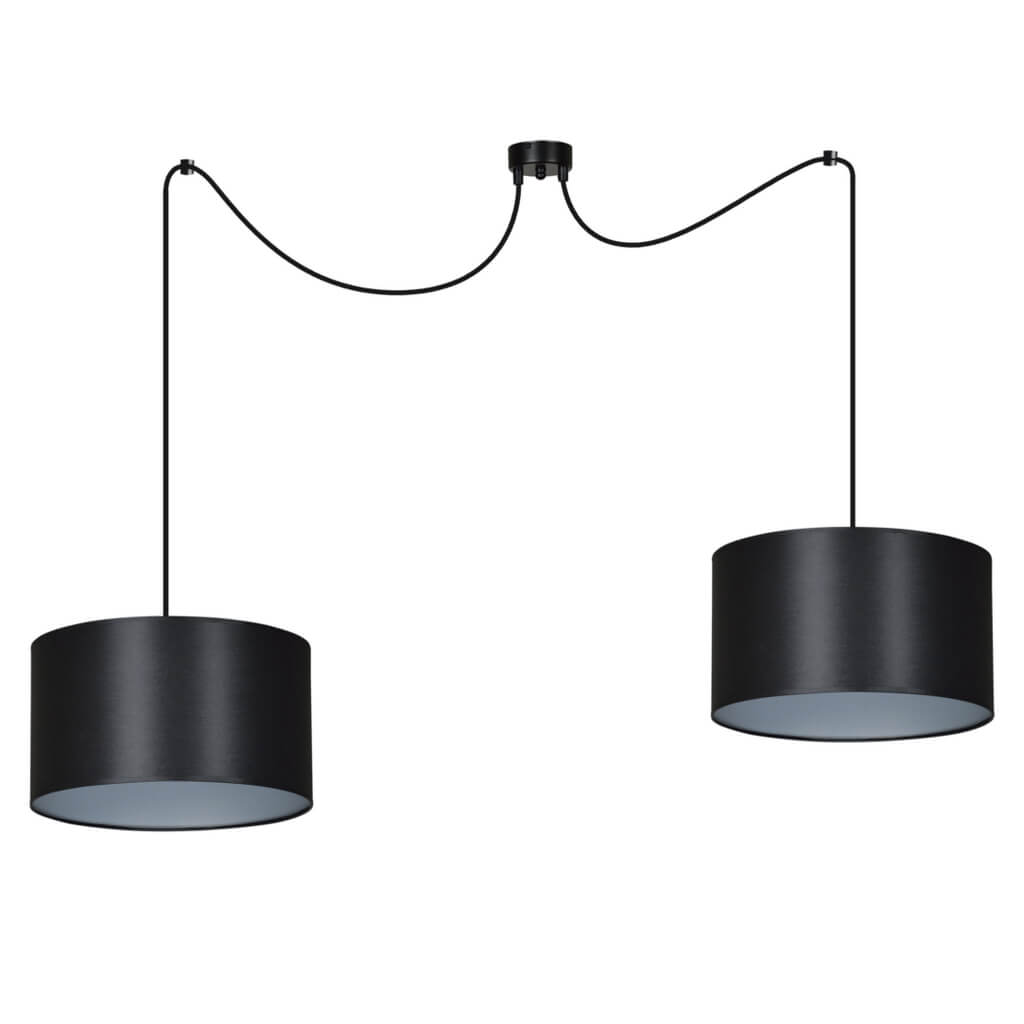 [185/2] Lampada a sospensione Roto 2 Bl Black/Silver