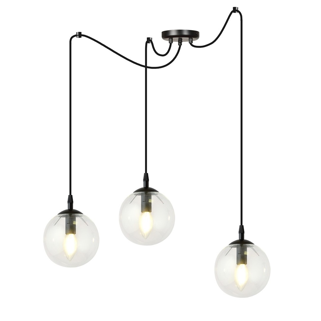 [936/3] Gigi 3 Bl Transparent pendant lamp