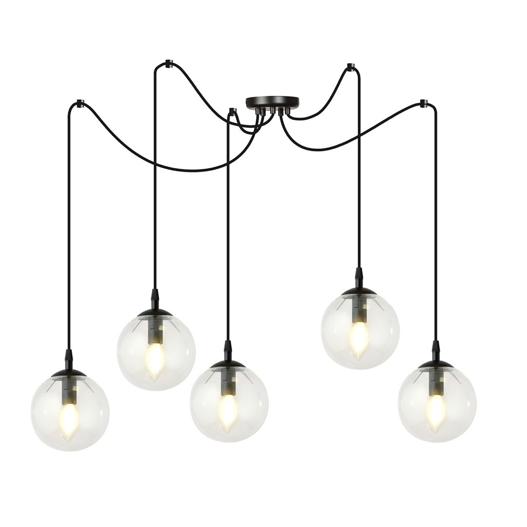 [936/5] Lampe suspendue transparente Gigi 5 Bl
