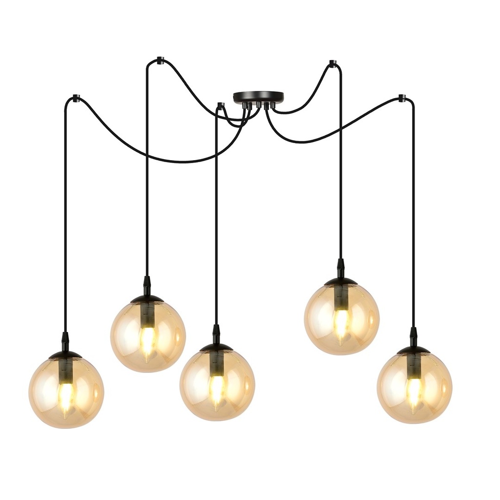 [938/5] Lampada a sospensione Gigi 5 Bl Miodowy