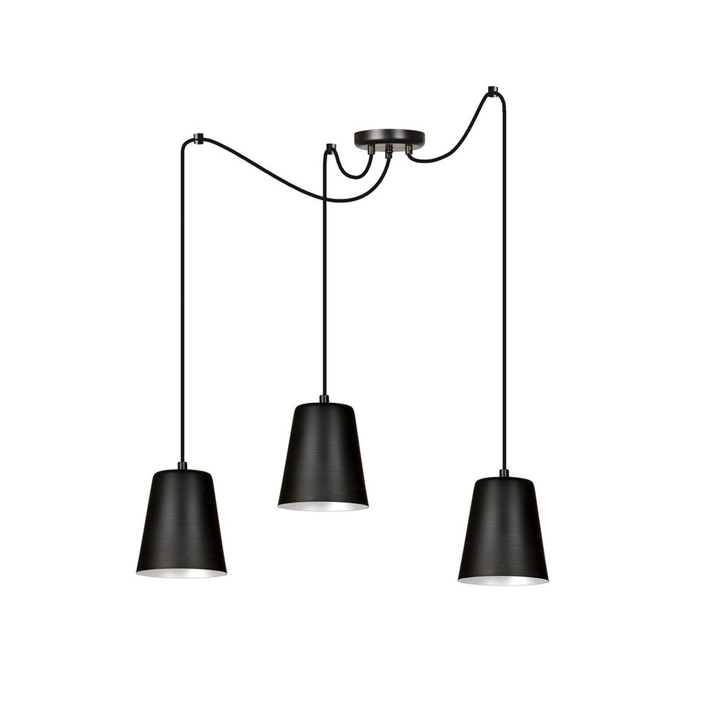 [454/3] Lampe suspendue Link 3 noir/blanc
