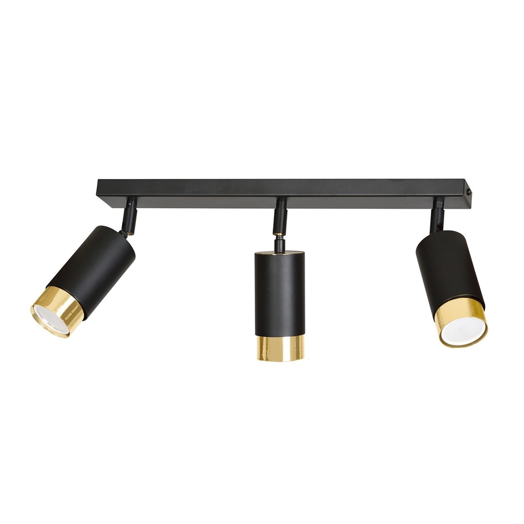 [965/3] Plafonnier Hiro 3 Bl/Gold