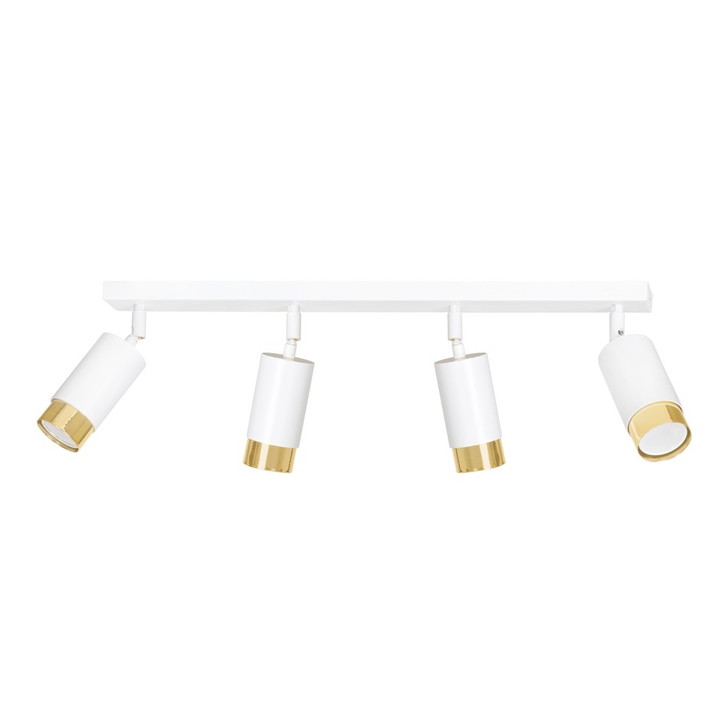 [963/4] Plafonnier Hiro 4 Wh/Or