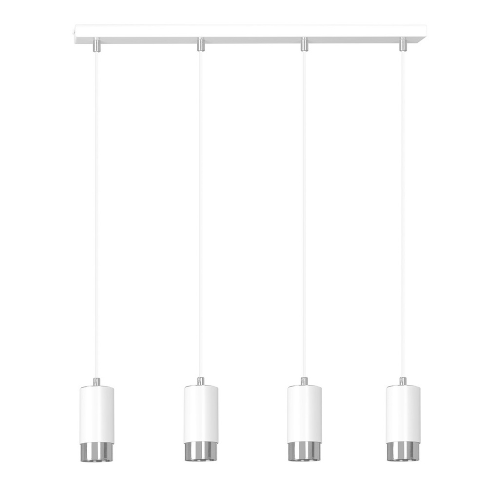 Lampe suspendue Fumiko 4 Wh/Chrome