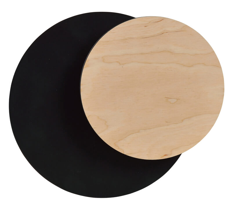 [970/2] Circle 1A Schwarze Wandleuchte
