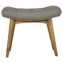 Panca curva in tweed grigio