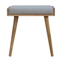 Repose-pieds style plateau en tweed gris