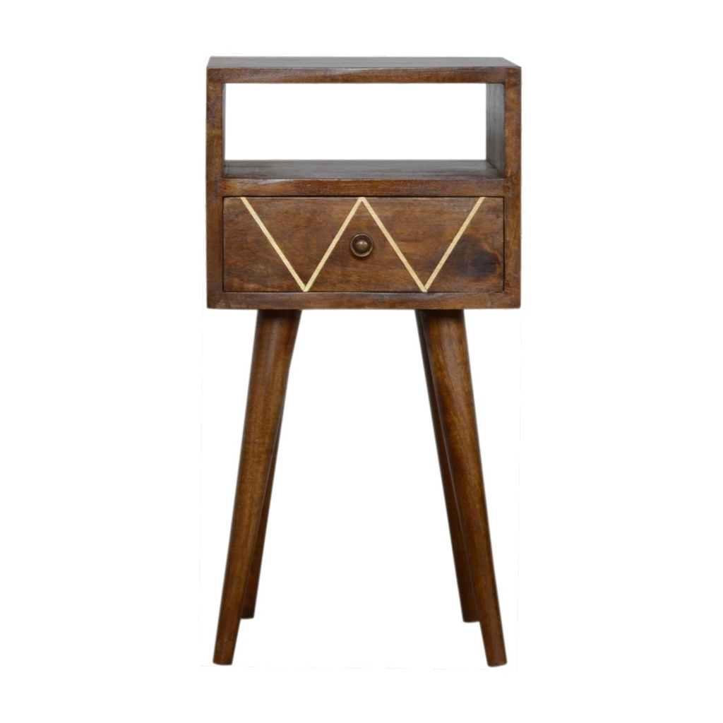 Table de chevet Mini Geo en laiton