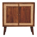 Geschnitzter Schrank mit Kastanien-Finish