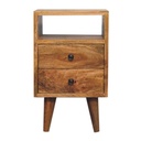 Mini comodino aperto classico effetto rovere