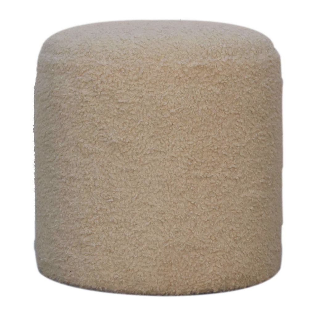 [IN3334] Repose-pieds rond Boucle Cream