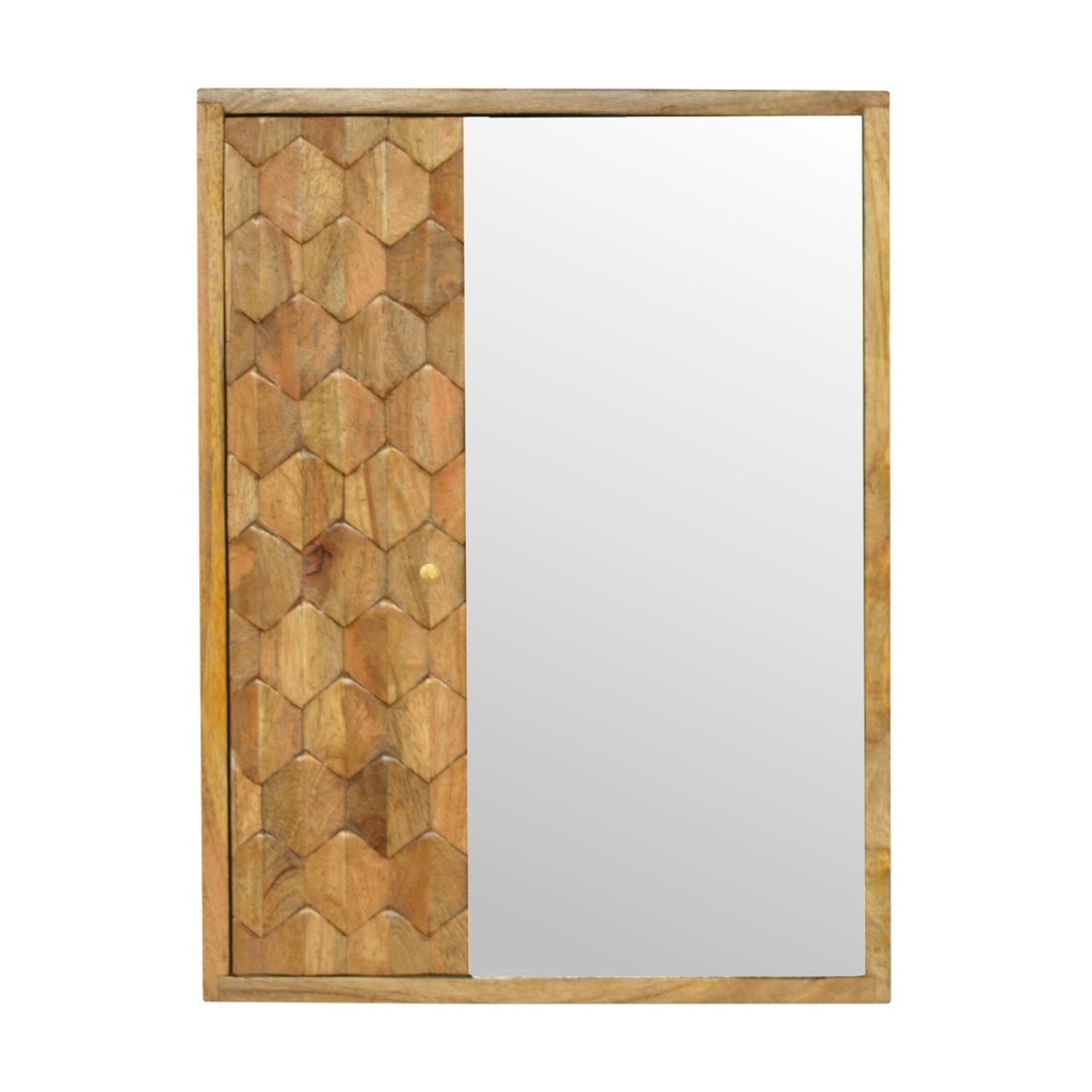 [IN540] Armoire avec miroir sculpté en forme d'ananas