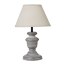 Lampada da tavolo Belluno Urna con paralume in lino