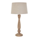 Lampada a candelabro Delaney Natural Wash con paralume in lino