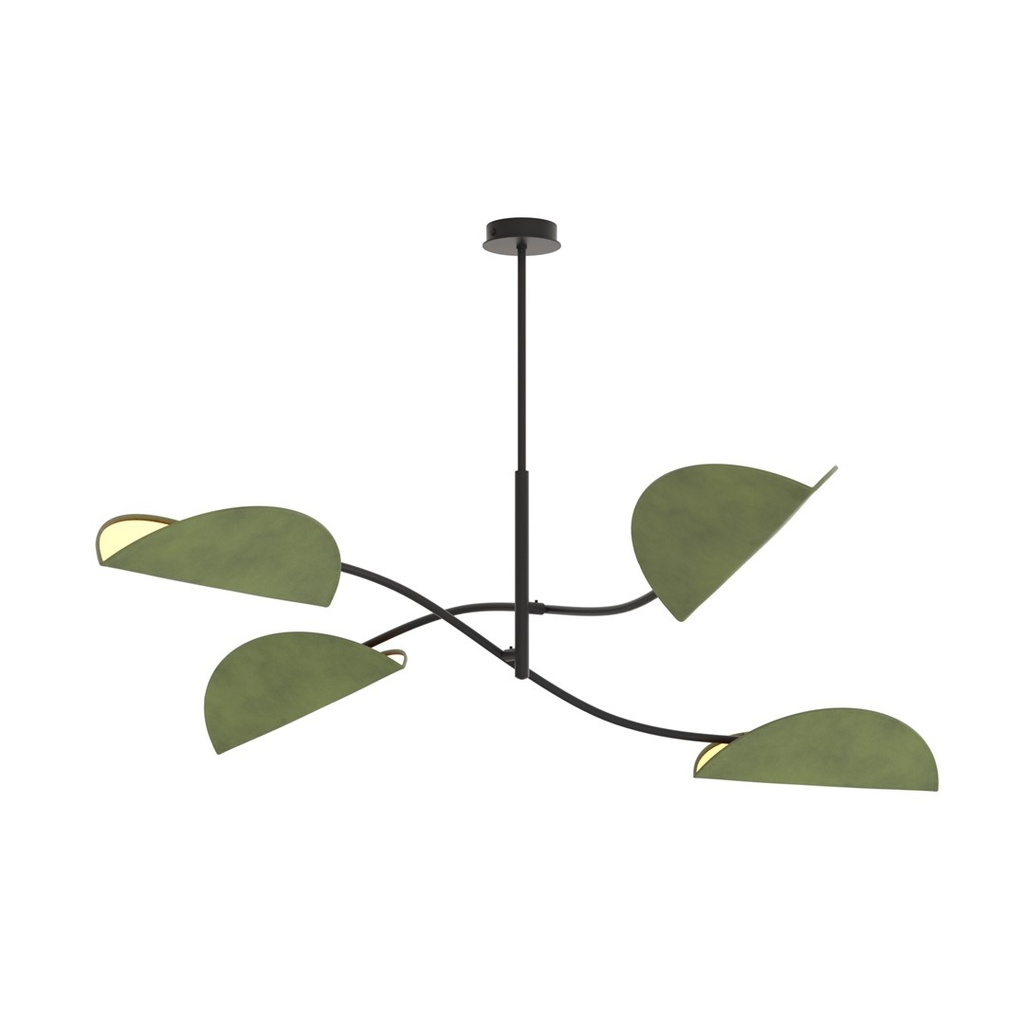 [1461/4] Plafonnier LOTUS 4 BL GREEN