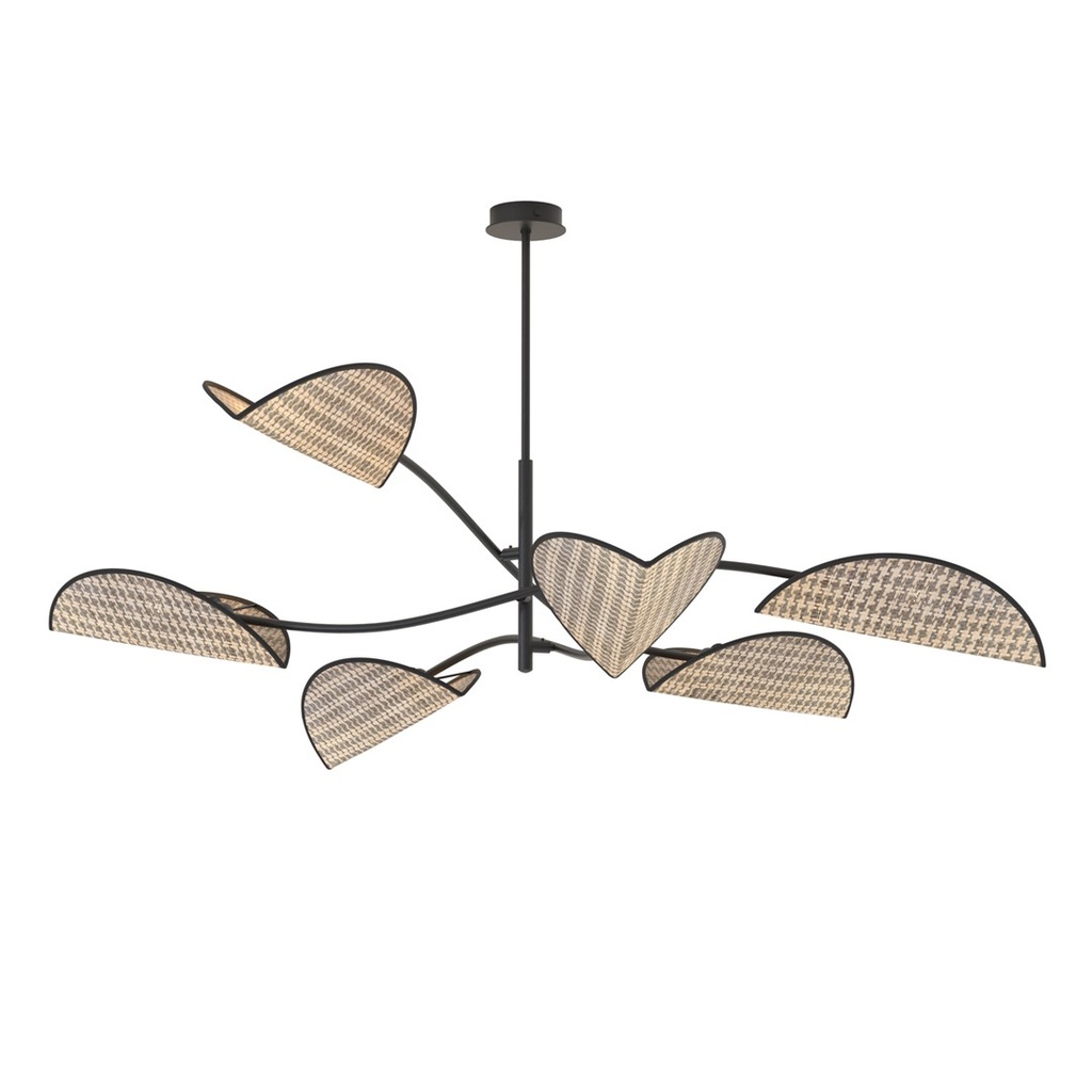 [1463/6] Plafonnier LOTUS 6 BL NATUREL