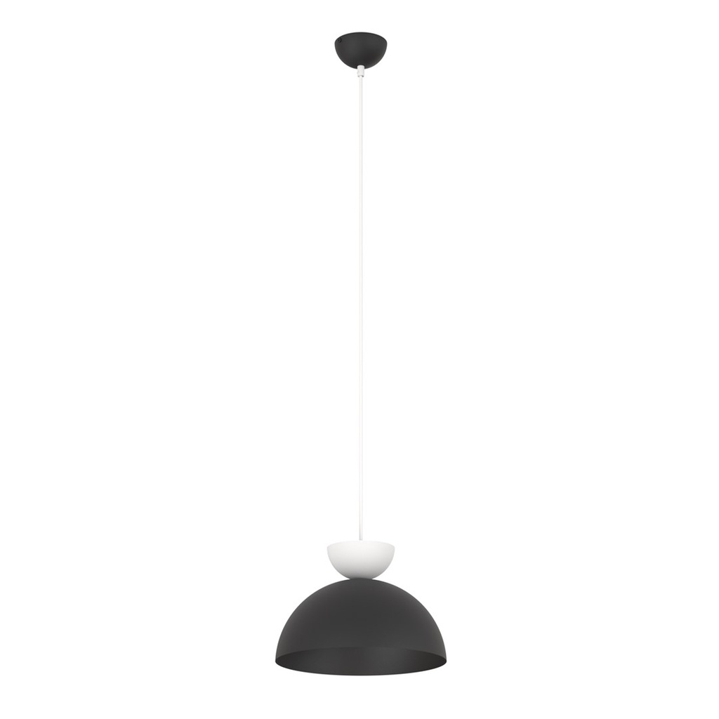 [1472/1S] Lampe suspendue LUNARO 1S NOIR/BLANC