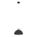Lampe suspendue LUNARO 1S NOIR/BLANC