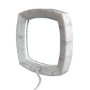 OR3 SELENE Lampada da Tavolo Quadrata in Marmo di Carrara Interamente Fatto a Mano in Italia