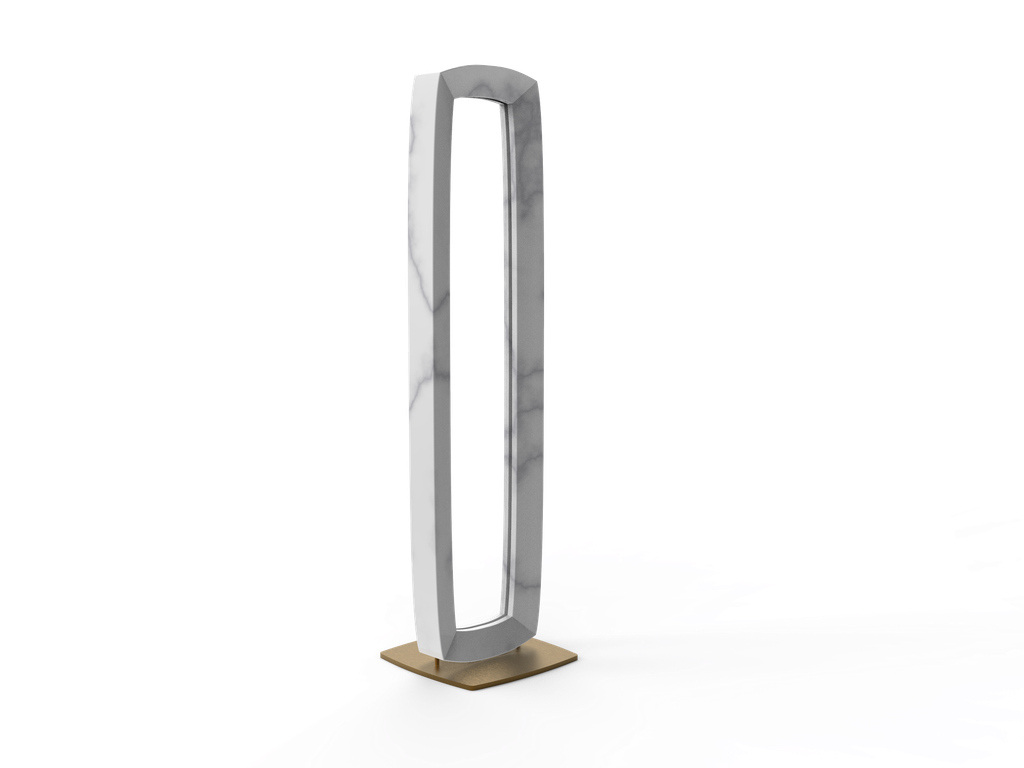 OR5 EOS Rectangular Carrara Marble Floor Lamp Exclusive Handmade in Italy