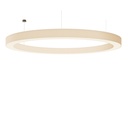 Lustre R3 CLEOPATRA "Extra Size" avec double abat-jour circulaire en tissu pongé plissé main.