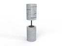 OR39A ZEUS Tischlampe aus Carrara-Marmor, komplett handgefertigt in Italien
