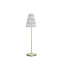 OR7 ERA Lampada da Tavolo in Marmo di Carrara Plisse Interamente Fatto a Mano in Italia