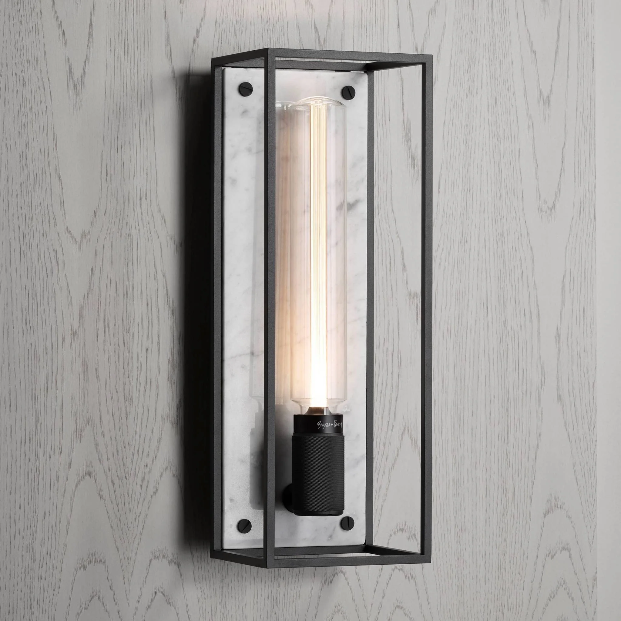 [RCA-143382] Wandleuchte CAGED WALL / LARGE / CROSS (WEISSER MARMOR)