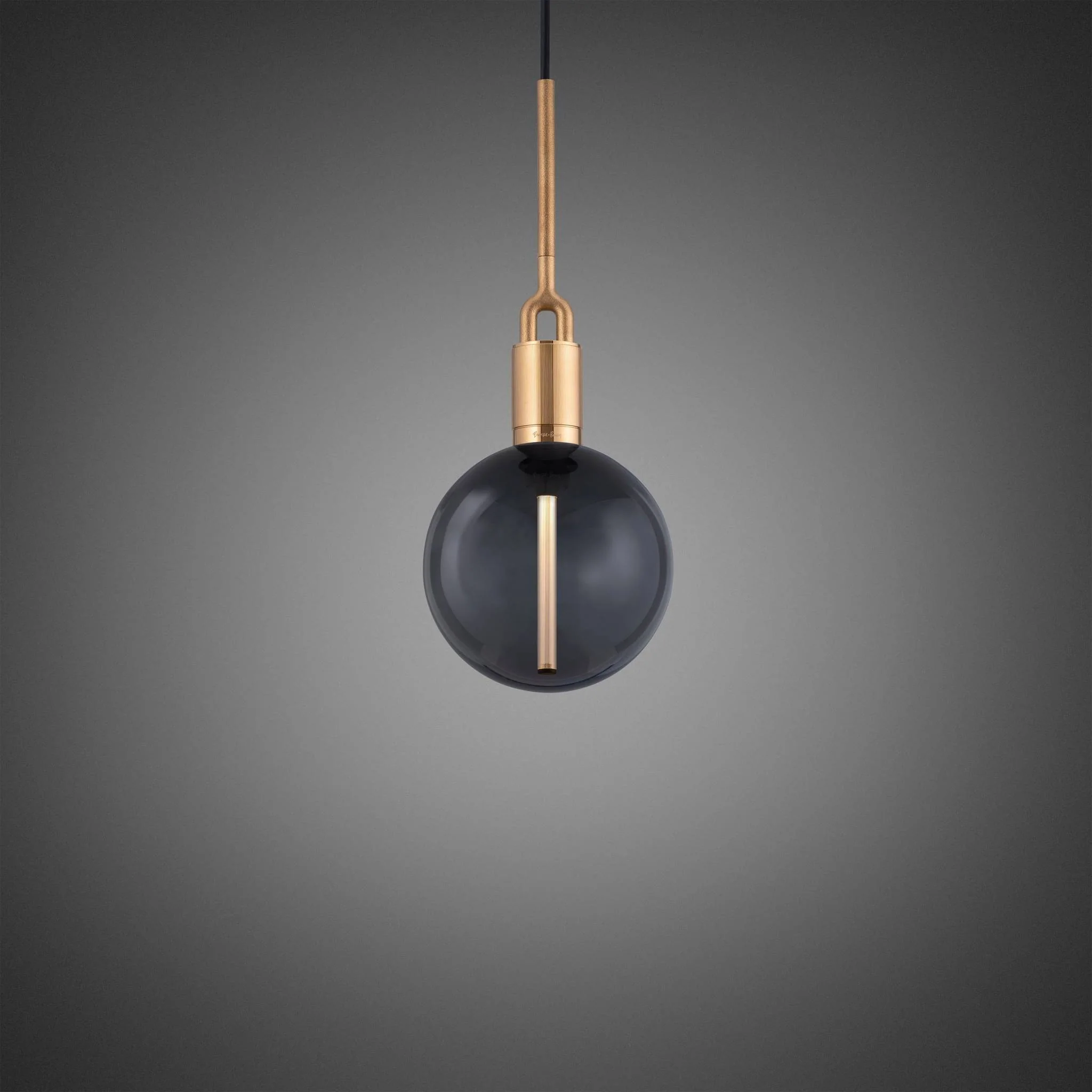 [RFP-493099] Suspension FORKED PENDANT / LINEAR / GLOBE / SMOKED / MEDIUM (LAITON)