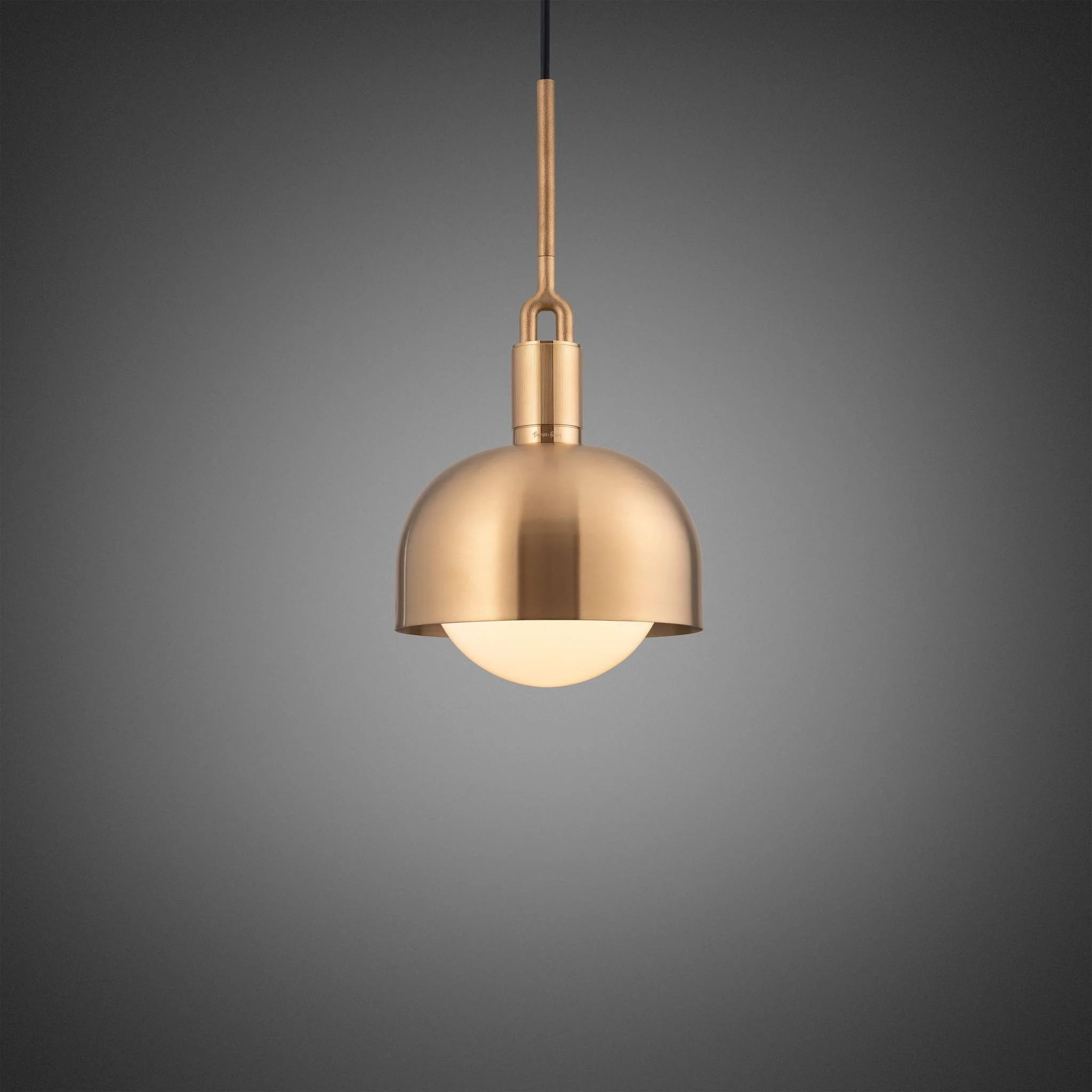[RFP-813091] Lampada a sospensione FORKED PENDANT / LINEAR / SHADE / GLOBE / OPAL / MEDIUM (OTTONE)