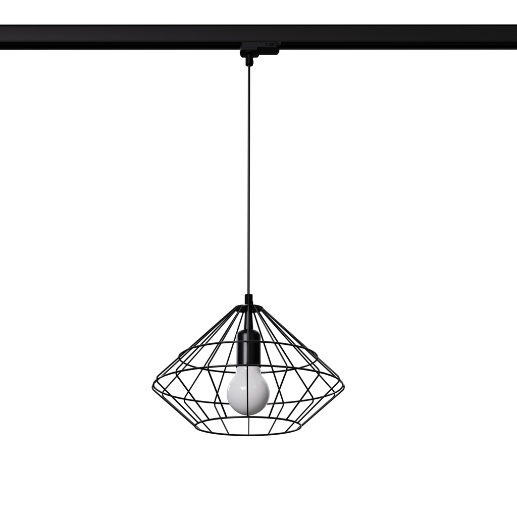 Lampada a sospensione UMBERTO nero E27