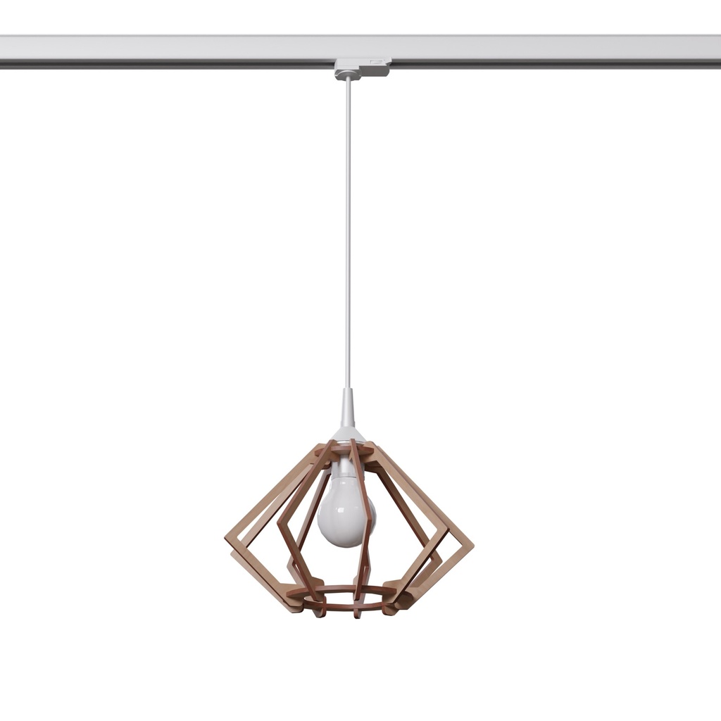 Lampada a sospensione POMPELMO in legno naturale E27 3000K 7,5W 620lm #W