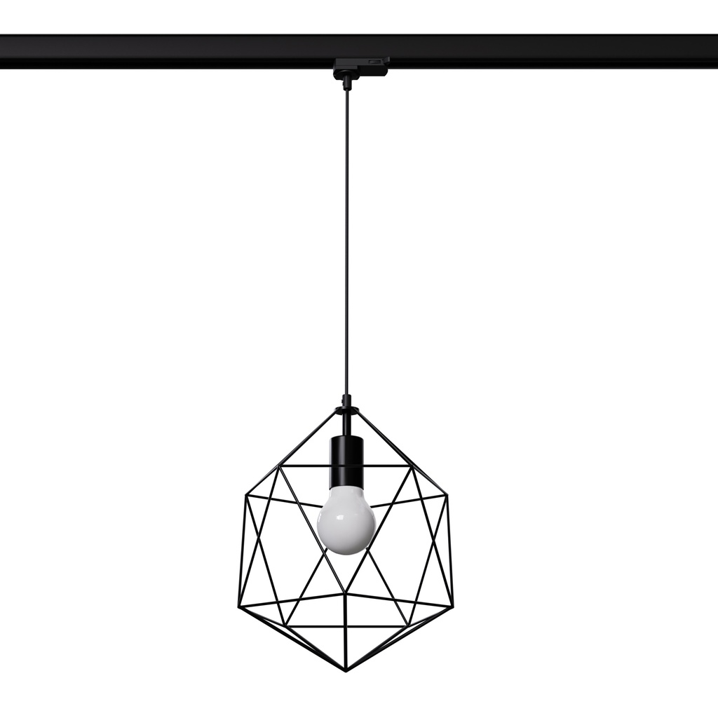 Lampada a sospensione GASPARE nero E27