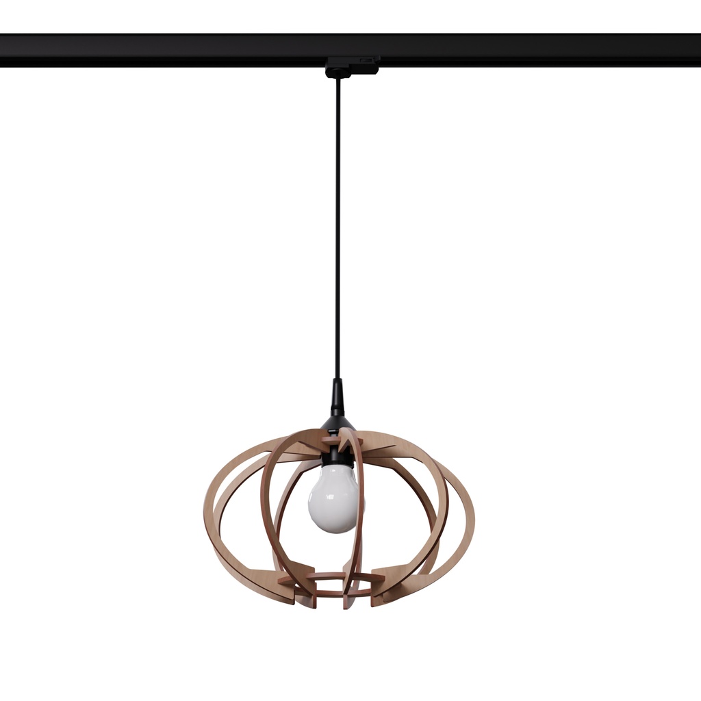 [MYL.00469] Lampada a sospensione MANDELINO in legno naturale E27 #B
