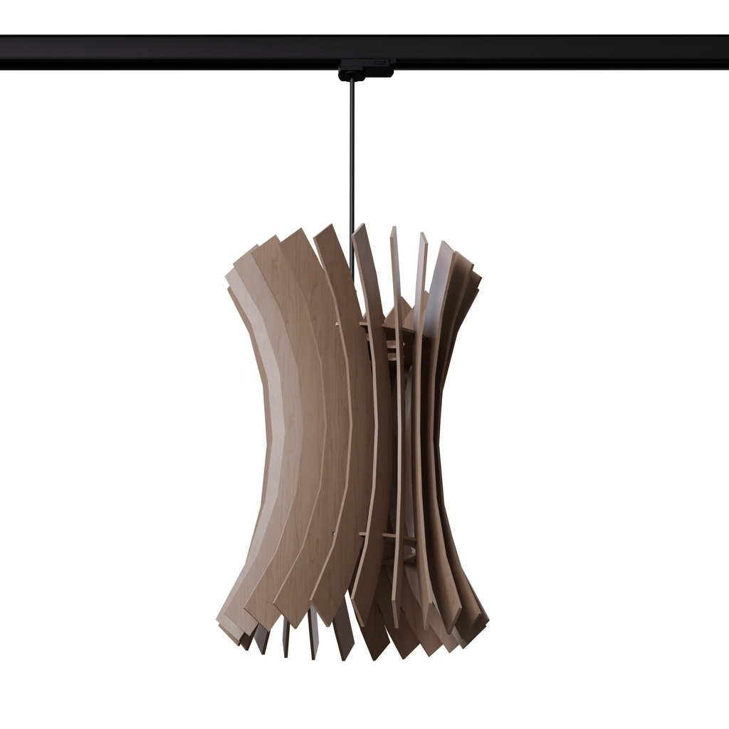 [MYL.00486] Lampada a sospensione ORIANA legno E27 4000K 7,5W 690lm #B