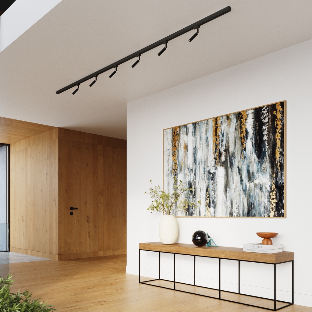 Illuminazione a binario trifase a soffitto MIDI — 4 punti luce