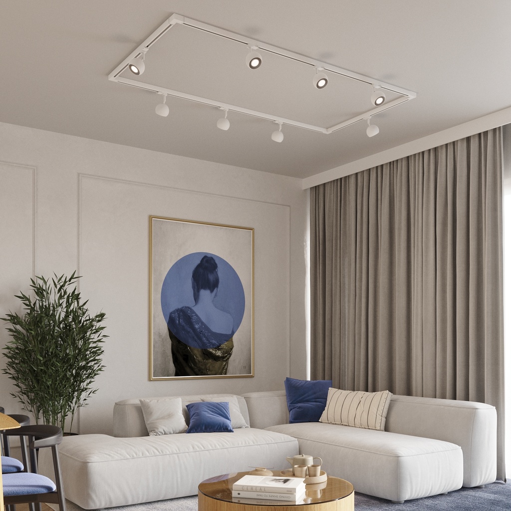 [KIT-MYL-MIDI-12] Illuminazione a binario trifase a soffitto MIDI — 12 punti luce