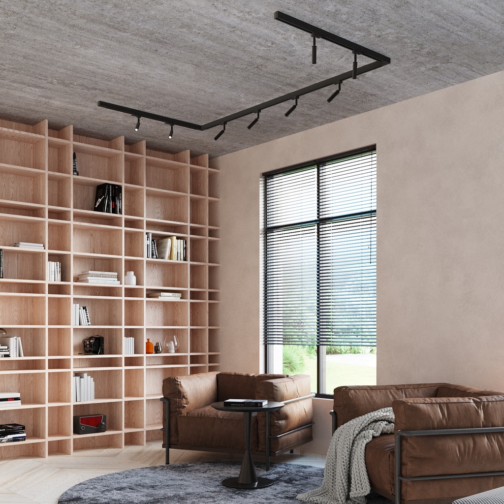 [KIT-MYL-EYETECH-7] Illuminazione a binario trifase a soffitto MIDI — 7 punti luce