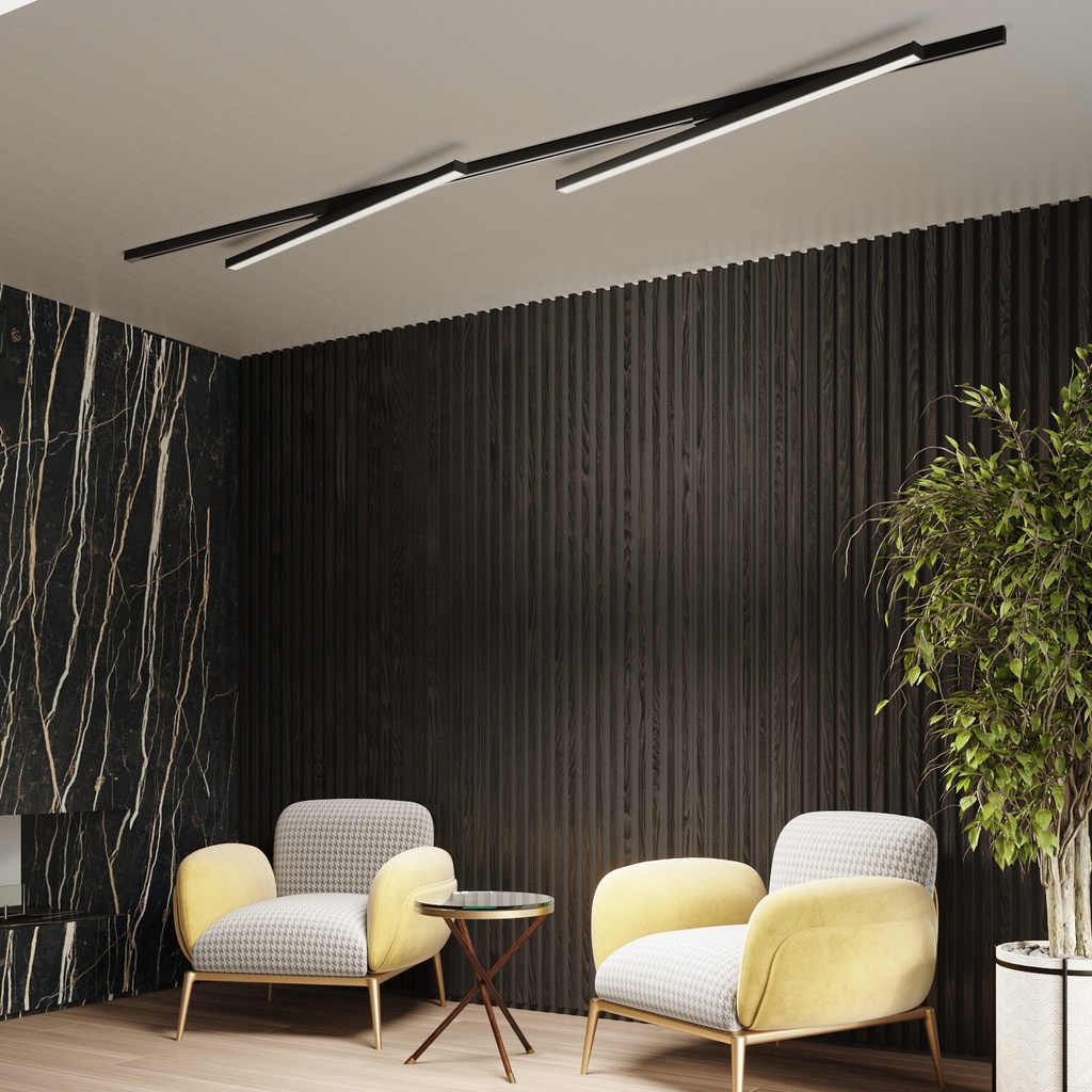 [KIT-MYL-FARO-4] Illuminazione a binario trifase a soffitto MIDI — 4 punti luce